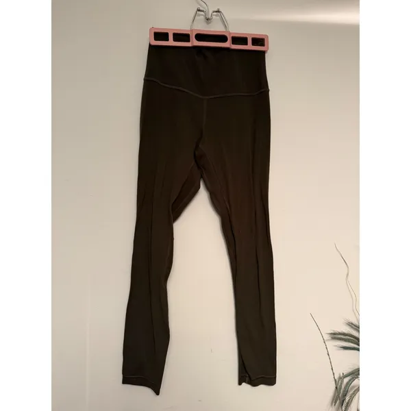 Lululemon Align High-Rise Leggings 25" Dark‎ Olive Green Size 4 Nulu Yoga Pants - Image 4