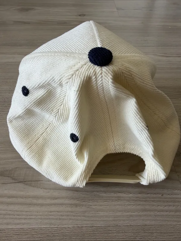 Oysters & Champagne Embroidered Two-Tone Cap - Cream & Navy - Image 5