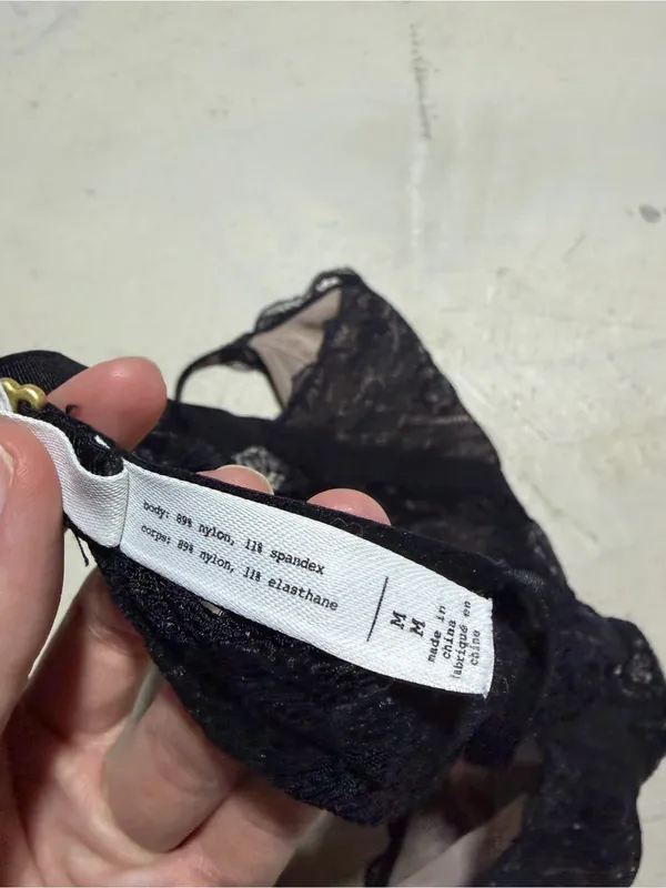 Madewell Black Lace Bralette medium - Image 3