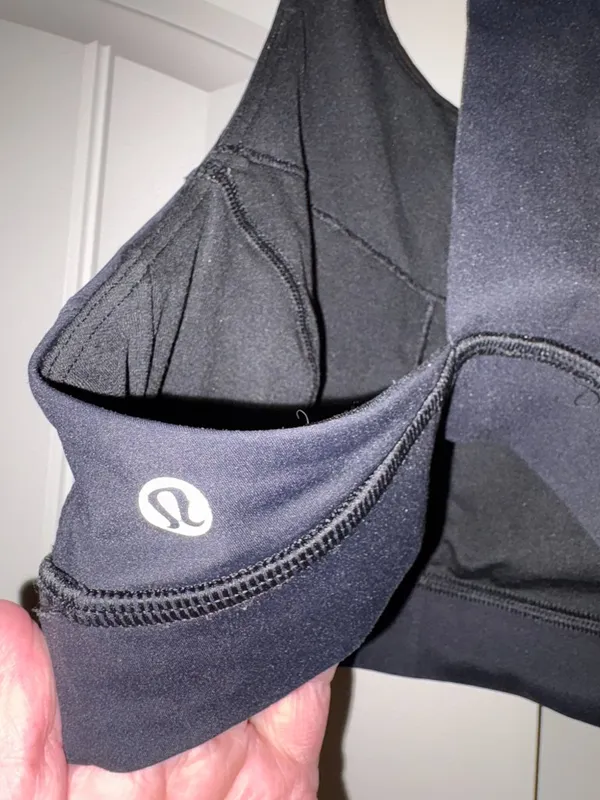 Lululemon Fast & Free Sports Bra Black Size 6 Nulux Material Style W2AMIS - Image 3