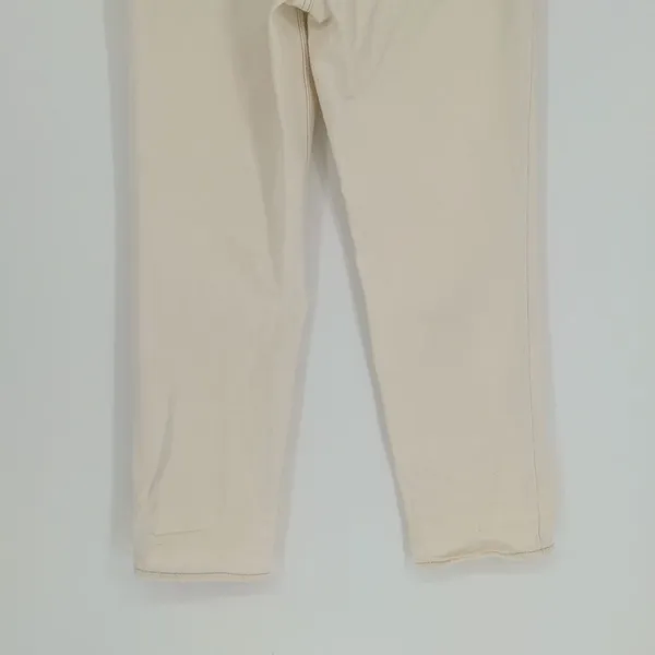 Abercrombie & Fitch Women's 90s Straight Ultra High Rise Cream Faux Leather Jean - Image 12