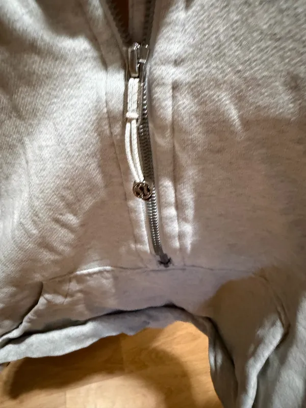 Grey Lululemon Oversized Scuba M/L Half-Zip - Image 3