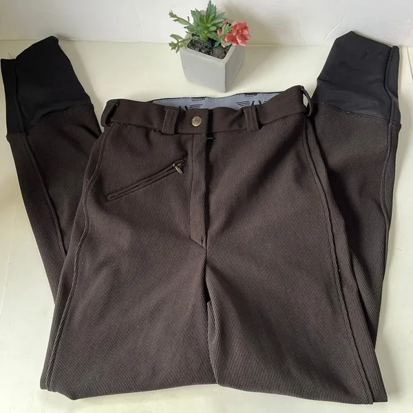 Tuffrider Equestrian Riding Womens Pants Sz 28 Breeches Ribbed Knee Patch Horse - Image 3