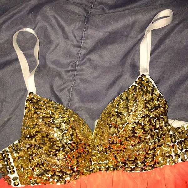 NWT Bralette sequins mesh dress size small - Image 2