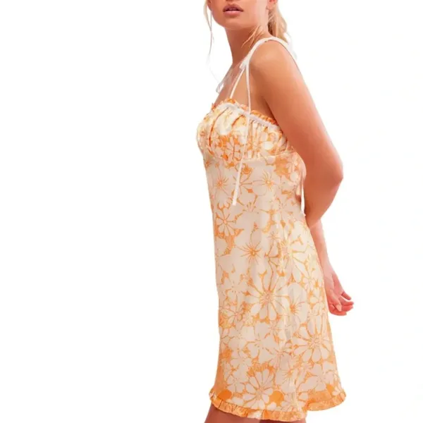 Free People Retro Daisy Asymmetric Slip dress Size Medium NWT - Image 6