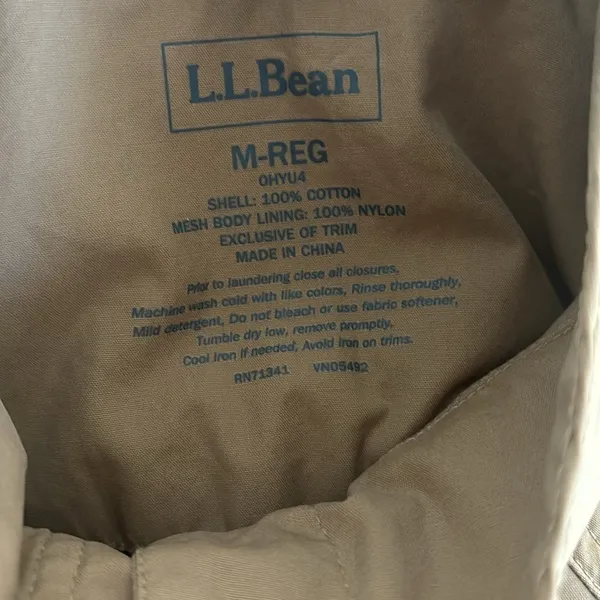 L.L. Bean Women’s Utility Chic Cargo Jacket Sz M-Reg Beige Pockets Military - Image 8