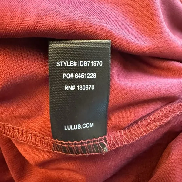 Lulus - Infinite Glory Wine Red Maxi Dress Sz L - Image 11