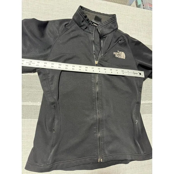The North Face TKA Stretch Softshell Jacket Womens small Black Full Zip Coat‎ - Image 3