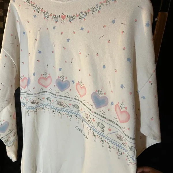 Vintage Sweatshirt Farmhouse Cape May Floral Rustic 80s Grandmacore Cottagecore - Image 3