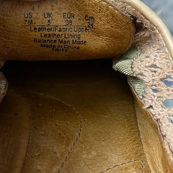 Naya Leather‎ Lace Up Flats Tan Size 7 - Image 4