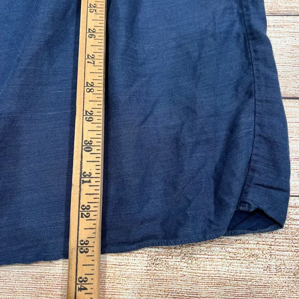 Aritzia Wilfred Le‎ Fou Blue Linen Blend Tunic Dress Size S Short Sleeve Casual - Image 4
