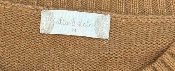 Altar'd State Brown Daisy Accent Knit Sweater Size M - Image 2