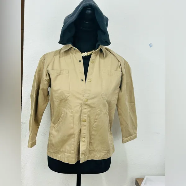 Zara Beige and Gray Jacket - Image 4