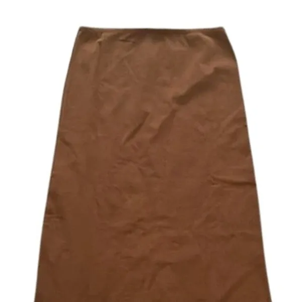 NWT WeWoreWhat Pullon Elastic Waist Jersey Lightweight Midi Skirt S Saddle Brown - Image 5