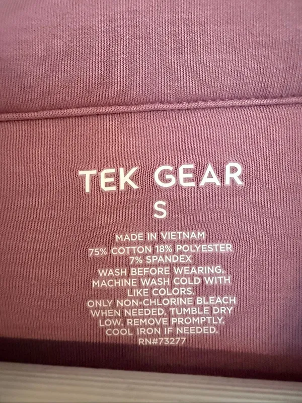TEK Gear Mauve ultra comfort purple cropped collared quarter zip sweater small - Image 3