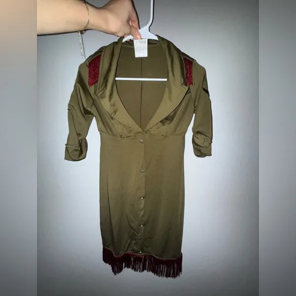 New 3pc PLAYBOY Sexy Adult Playboy Bunny Bomb🐚Army Officer Halloween Costume Xs - Image 5