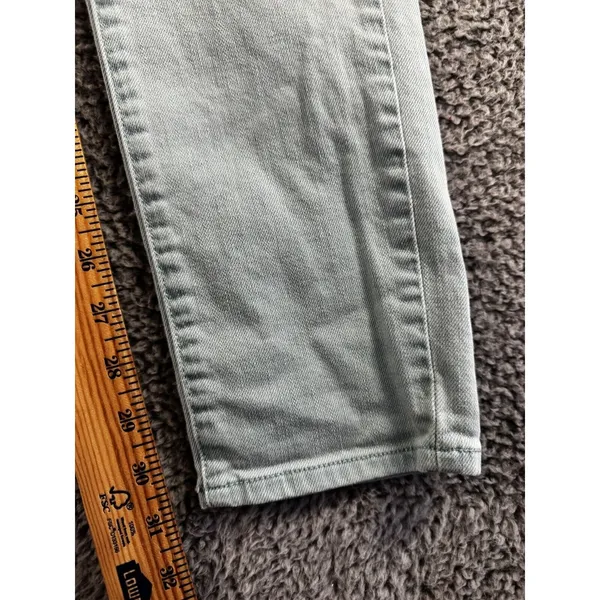American Eagle Jeans Women 4 Regular Low Rise‎ Skinny Green Denim Pants - Image 5