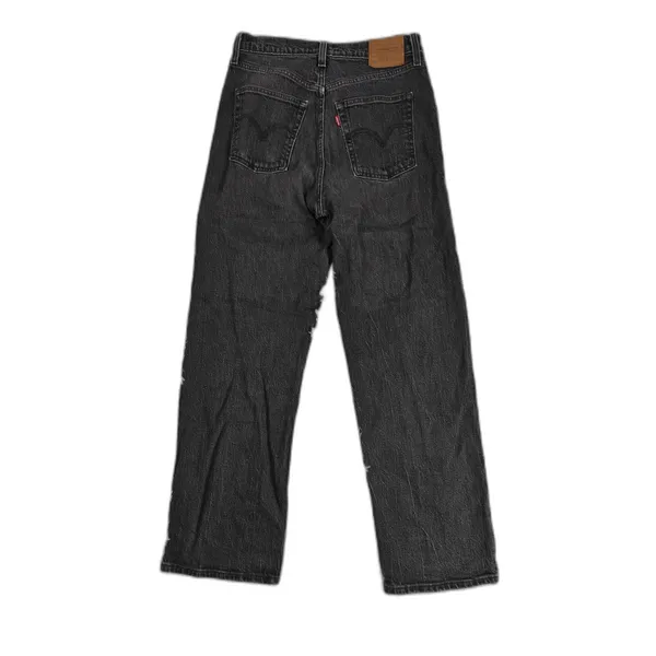 Womens Levis Ribcage Straight Ankle Black Jeans Size 28 - Image 3