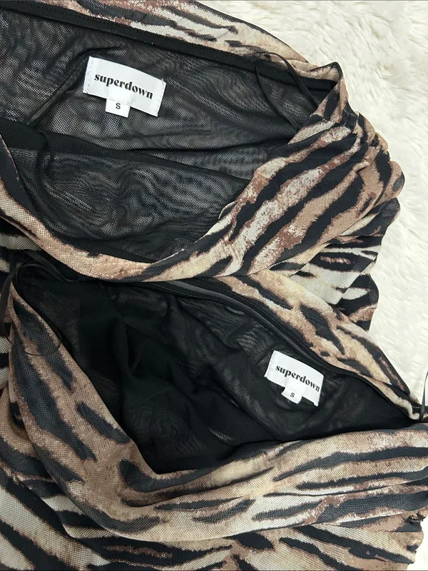 Superdown Gisela Animal Print Maxi Skirt Set - Image 8