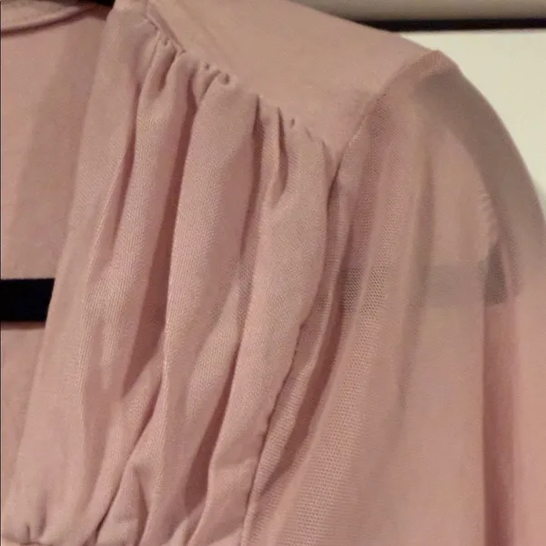 bebe Rose ruched front Pink Long Sleeve‎ Top medium NWT - Image 5