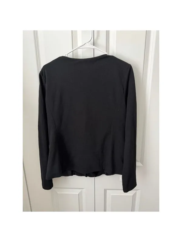Mossimo Black Asymmetrical Zip Blazer Jacket Plus XXL - Image 2