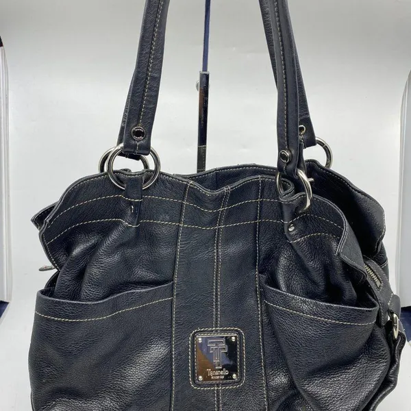 Tignanello Black Leather Shoulder Bag - Image 2