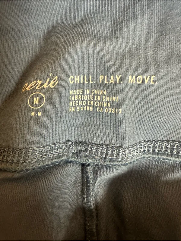 Aerie Chill. Play. Move. Blue Tie-Dye Leggings – Size M - Image 4