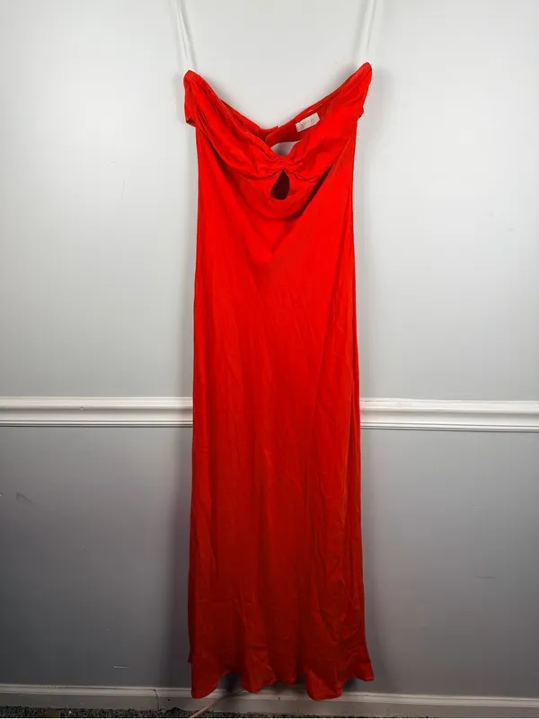 Meshki - Antonella Strapless Keyhole Maxi in Red size large - Image 4