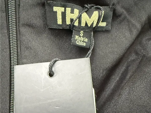 NWT THML 3D Ribbon Embroidery/Applique Size Small Black & Cream - Image 5