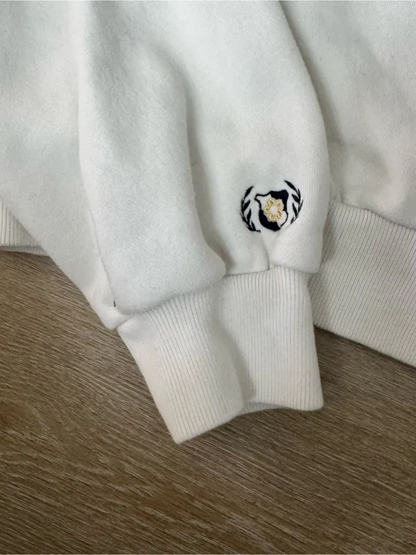 Abercrombie Marseille France Crest White Crewneck Sweatshirt - Image 5