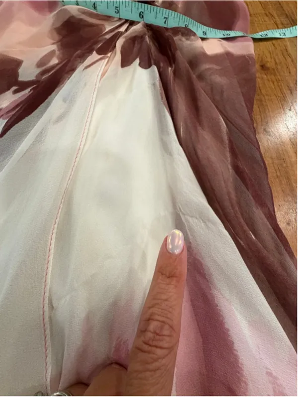 Rubber Ducky Silk Midi Dress Strapless Corset Bustier Asymmetrical Glam Pink Sma - Image 9