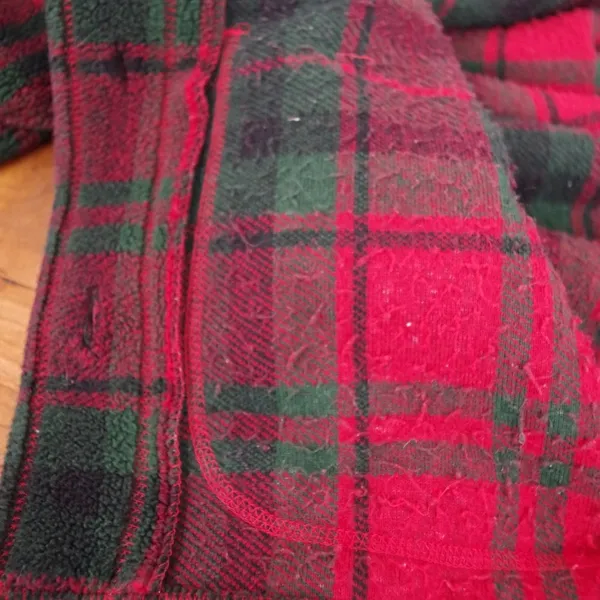 Vintage LL Bean USA Made Plaid Fleece Chore Jacket Ladies' Large - Image 4