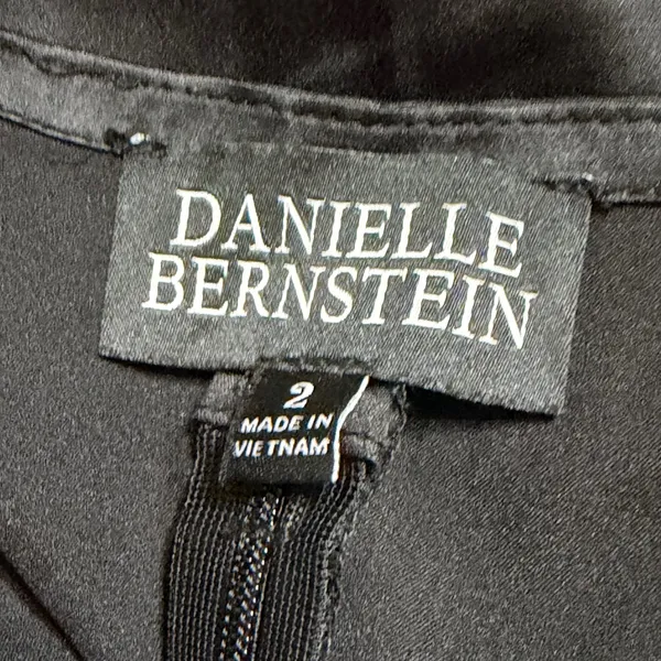 Danielle Bernstein Womens Black Satin Corset Bustier Crop Top Size 2 New - Image 5