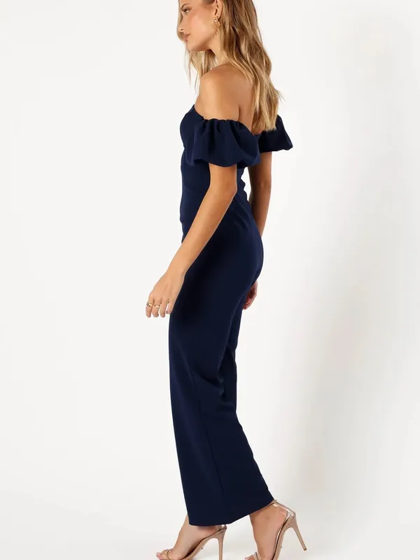 Petal & Pup Tamra Off Shoulder Jumpsuit - Navy Medium- NWT - Image 3