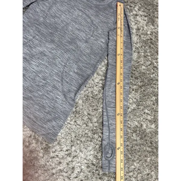 Lululemon Shirt Womens 4 Gray Swiftly Tech Long Sleeve Seamless Running Athletic - Image 9