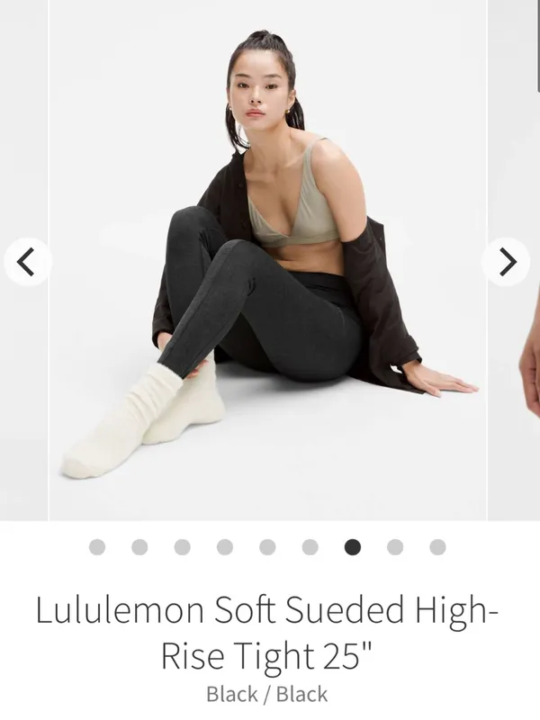 Lululemon‎ soft sueded high rise tight 2 black NWOT - Image 2