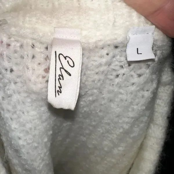 Elan Rock soft oversized L pullover striped triangle sweater - Image 4