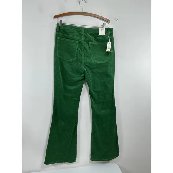 Womans NWT Potili Green Cordoury Flared Pants 16 Button Fly - Image 2