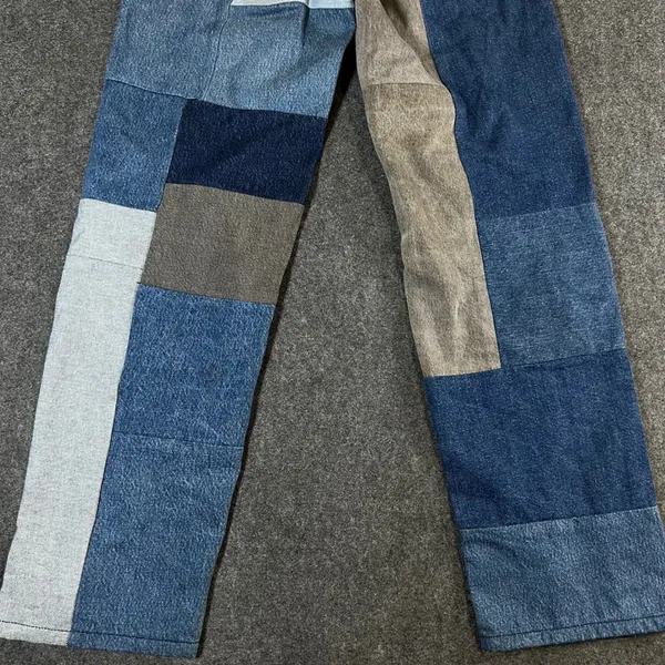 BDG High-Rise Baggy Patchwork Jeans Multi-Color Embroidered Denim Size 27 Boho - Image 12