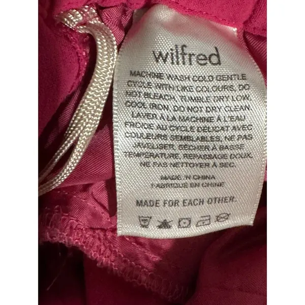 Aritzia Wilfred Paperbag Pants Fuchsia Drawstring High Rise Small - Image 10