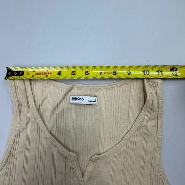 Sonoma Goods For Life Ribbed Tank Top Size L - Image 2