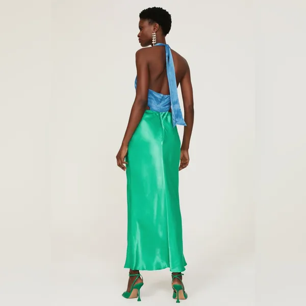 San Sloane Francesca‎ Midi Dress in Size Medium Green - Image 2