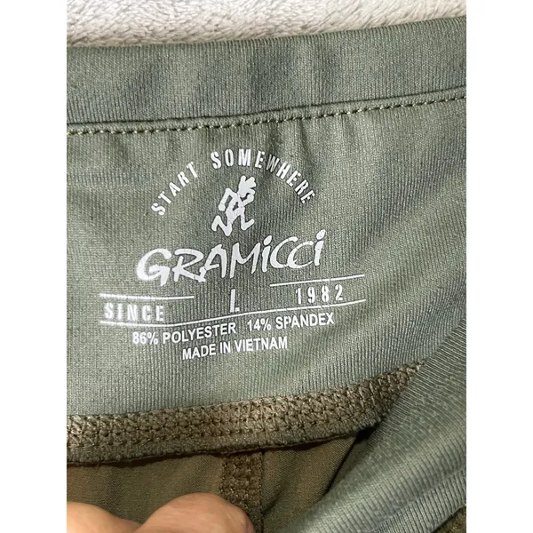 Gramicci Womens Cargo Capri Pants Large Olive Green Hiking Outdoor Drawstring‎ - Image 6