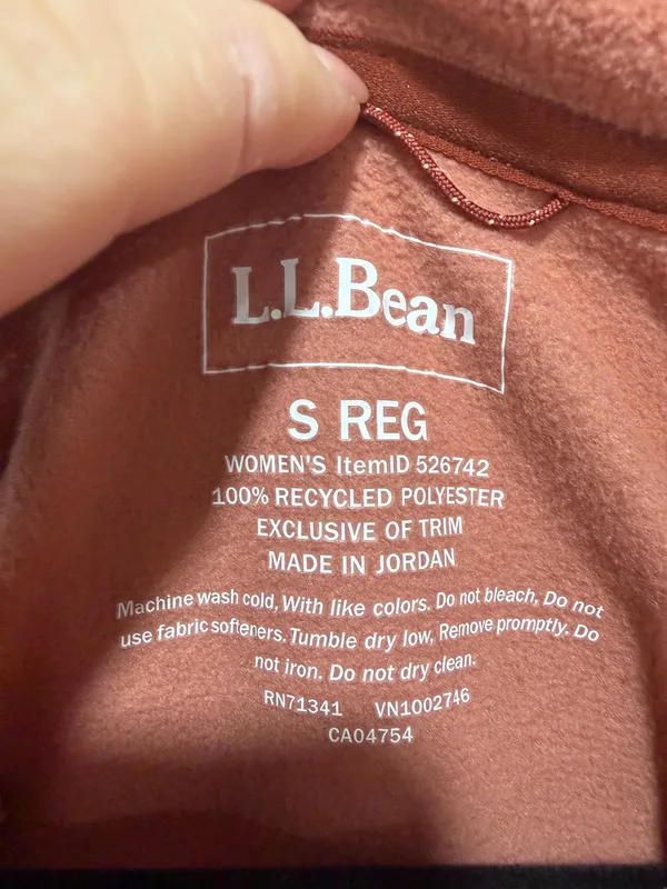 L.L. Bean Fleece Pullover Women Quarter Zip Colorblock Outdoor Size Small - Image 7