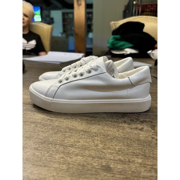 Sam Edelman Ethyl Bright White Sneakers NEW SIZE 5.5 Tennis Shoes Leather - Image 3