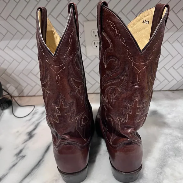 Dan Post Men’s Cowboy Boots DP2111R Leather Western Brown Size 9D Made in Mexico - Image 8