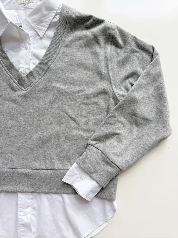 Z Supply Ellie Twofer Sweatshirt Size Small - Image 6