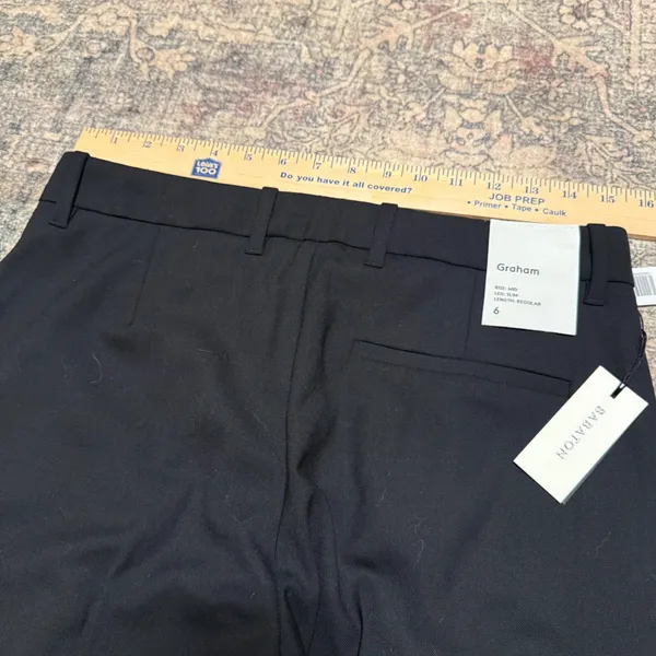 NWT Babaton Aritzia Graham Black Mid Rise Tailored Pants Size 6 - Image 5
