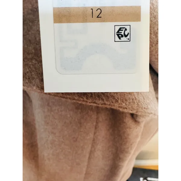 Cole Haan Signature Wide Lapel Wool Blend Coat,‎ Size 12 Camel Classic Chic NWT - Image 10