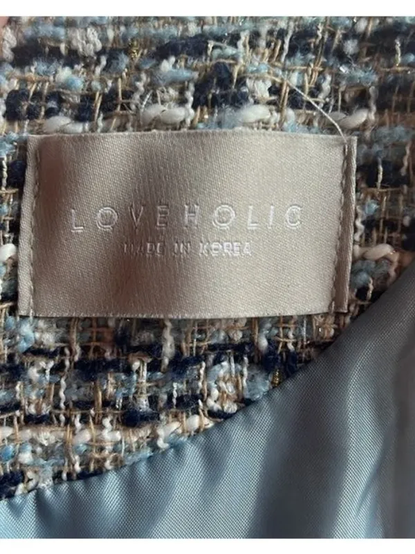 Loveholic Tweed Dress with Fringe Detail - No Size Tag! - Image 8